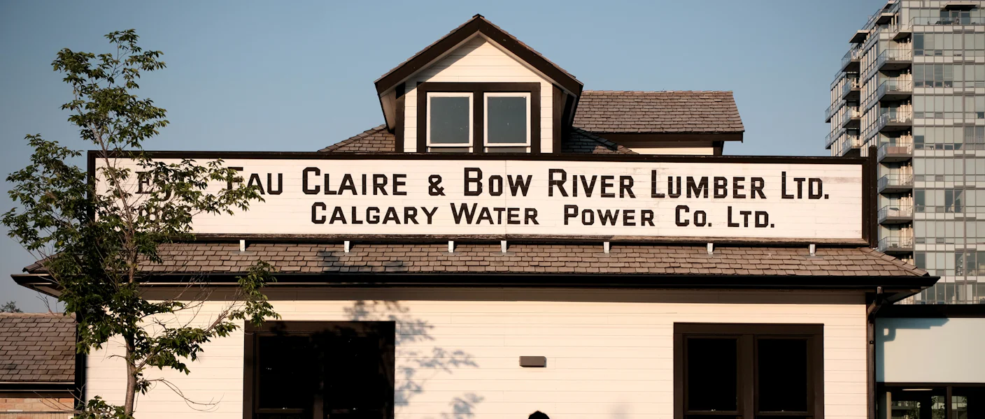 The historic Eau Claire and Bow River Lumber Company building in Calgary